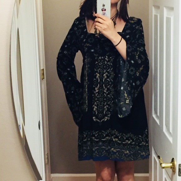 NWOT Free People Peasant Dress - Picture 6 of 6